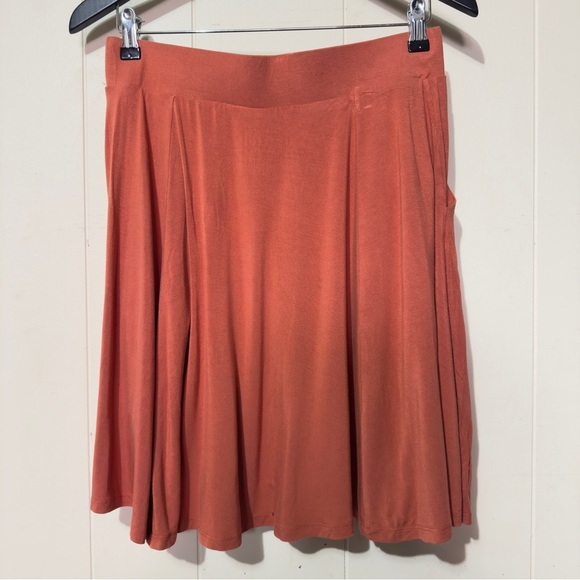 Torrid Mini Super Soft Button-Up Skirt Orange Women Size 0X - Picture 6 of 7